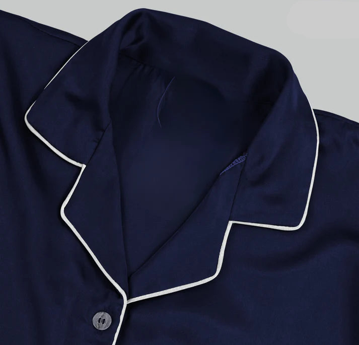 Blue Silk Pjs