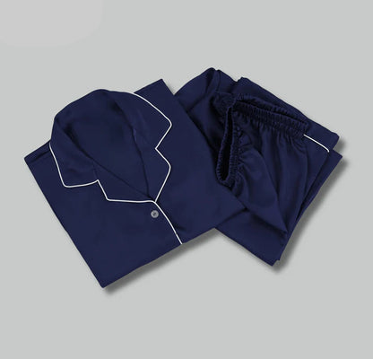 Blue Silk Pjs