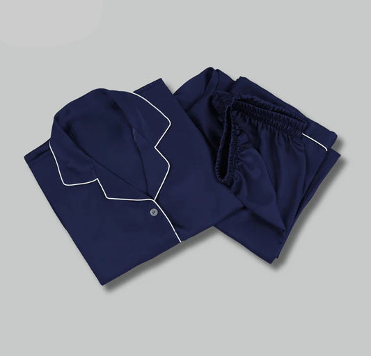 Blue Silk Pjs