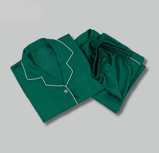 Green Silk Pjs